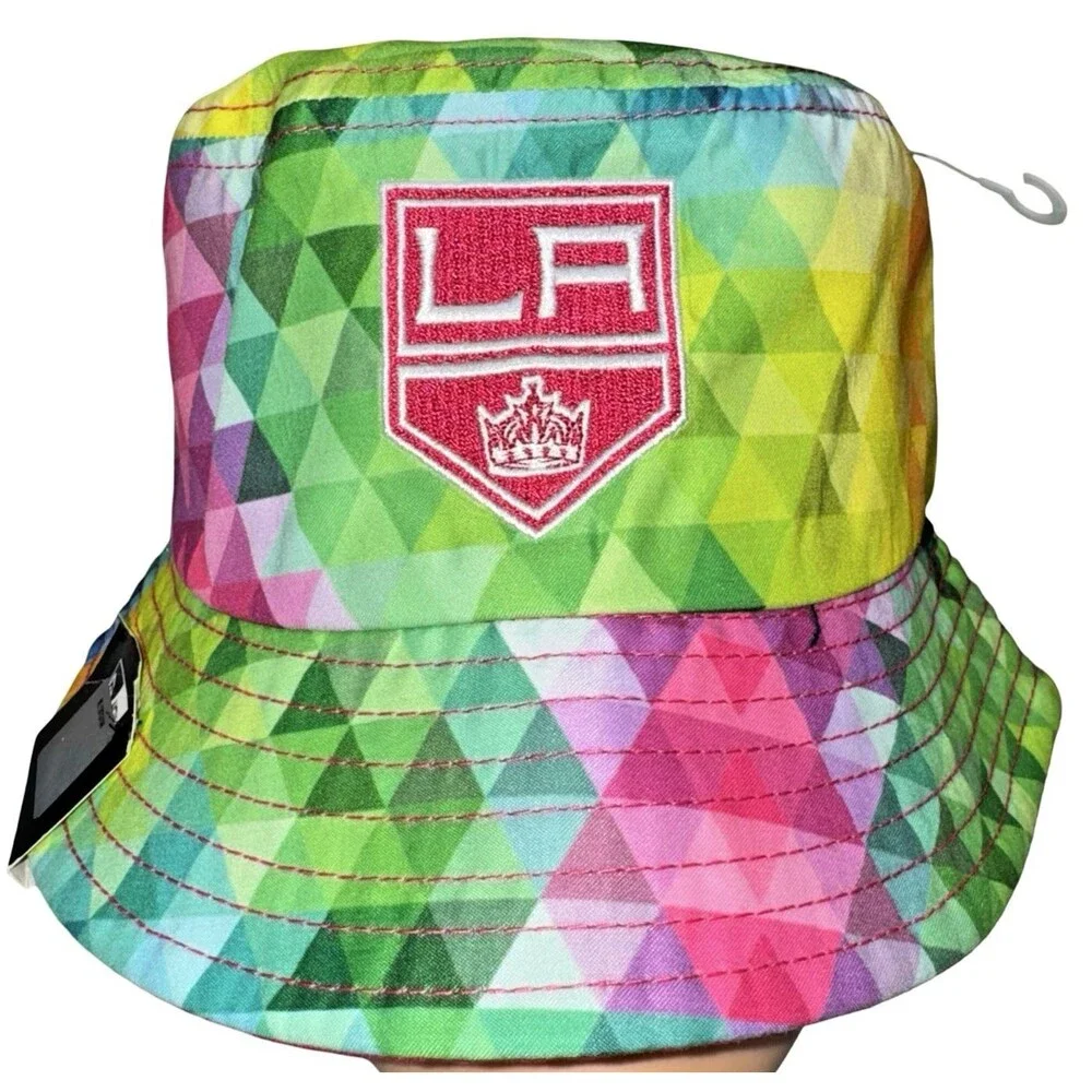 LA Kings Youth Kids Bucket Hat NHL New Era Gem Geometric Multicolor Official New